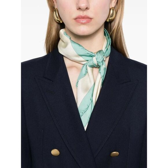 TAGLIATORE Double-Breasted Wool Blend Blazer with Gold Buttons Women BLUE Coats - Picture 5 of 5